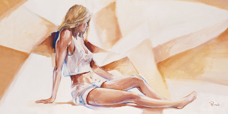 Renee, Melanie (Frau, junge Frau, Modell, modern, Wunschgröße, zeitgenössisch, People & Eros, Menschen, Wohnzimmer, Schlafzimmer, beige)