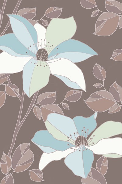 Verbeek & Van den Broek, ACCENTS OF SPRING II (Blumen, Blüten, Blätter, Pop Art, Flower power, modern, Grafik, Wunschgröße, Wohnzimmer, Treppenhaus)