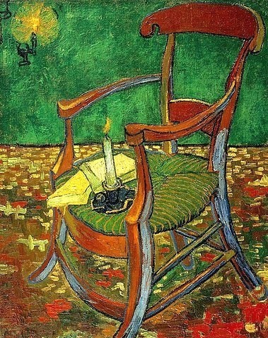 Vincent van Gogh, Gauguins Stuhl (mit Kerze). 1888. (Gogh,Vincent van,1853-1890,Amsterdam,Van Gogh - Museum,Möbel,Kerze,Gogh, Vincent van,möbelstück,interieur)