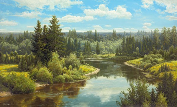 Igor Priscepa, OVERLOOKING THE RIVER (LANDSCHAFT NOSTALGIE)