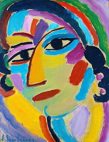 Alexej von Jawlensky, Galka. 1917. (Jawlensky,Alexej von,Privatbesitz,1864-1941,Öl/Karton,Frauen, Junge,Frauen,Jawlensky, Alexej von 1864-1941)
