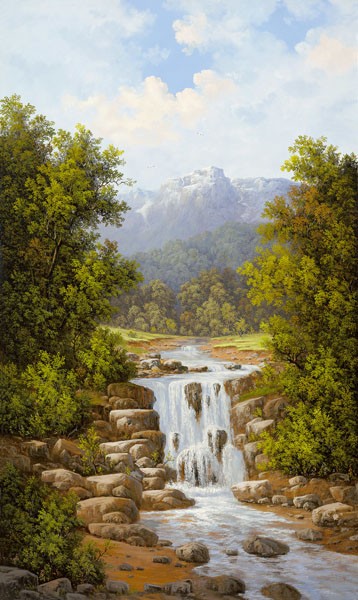 Slava, WASSERFALL IN DER NIEDEREN TATRA (LANDSCHAFT NOSTALGIE)