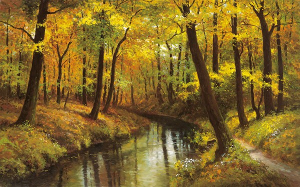 Max Weber, WALDBACH (LANDSCHAFT)