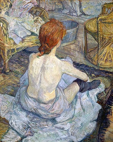 Henri de Toulouse-Lautrec, La Toilette. 1896. (Öl/Karton,Toulouse-Lautrec,Henri de,Paris,Musée d'Orsay,1864-1901,)
