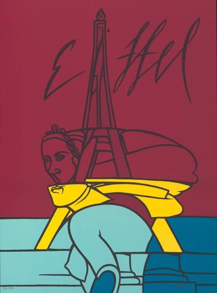 Adami Valerio Eiffel (Lithographie, handsigniert)