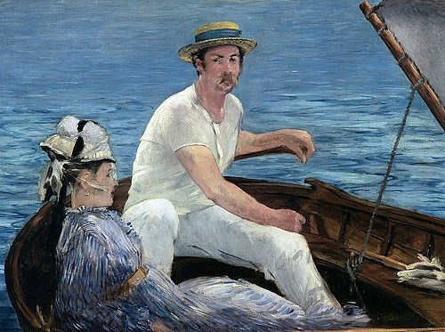 Édouard Manet, Die Bootspartie. 1874 (Manet,Édouard,1832-1883,New York,Metropolitan Museum,Paare, Junge,Freizeit,Boot,Manet, Edouard 1832-1883)