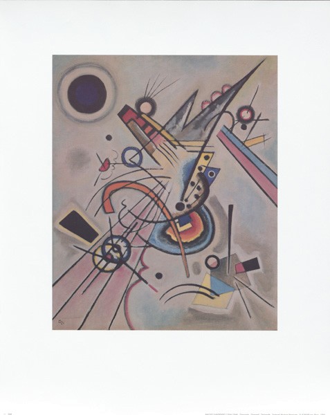Wassily Kandinsky, Diagonale (Klassische Moderne, Malerei, abstrakte Kunst, geometrische Formen, abstrakte Muster, Linien, Kreise, Wohnzimmer, Büro, Arztpraxis, bunt)