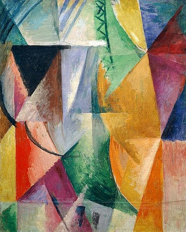 Robert Delaunay, Fenster. Studie für Drei Fenster. 1912 (Orphismus, orphischer Kubismus, abstrakte Malerei, Kreise, geometrische Muster, Kreissegmente, Klassische Moderne, Büro, Business, Wohnzimmer, Wunschgröße, bunt)