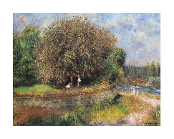 Pierre-Auguste Renoir, Blühender Kastanienbaum (Offset)