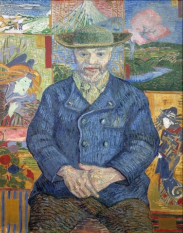 Vincent van Gogh, Portrait des Père Tanguy. 1887. (Gogh,Vincent van,1853-1890,Paris,Musée Rodin,Alt,Männer,Gogh,Mann,Vincent van Gogh,Pere Tanguy,Impressionismus,Post-Impressionismus,Japonismus)