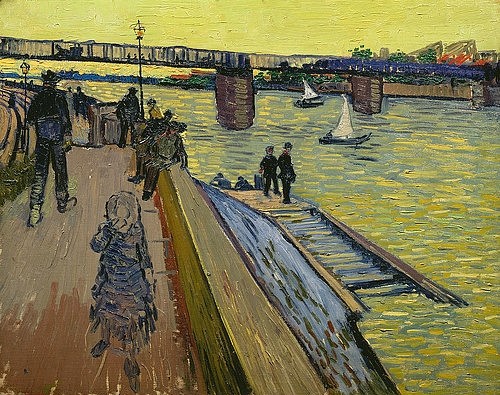 Vincent van Gogh, Die Brücke von Trinquetaille. 1888. (Gogh,Vincent van,Sammlung Akram Ojjeh,Neuilly,1853-1890,Flüsse,Brücken,Frankreich,Gogh, Vincent van 1853-1890)