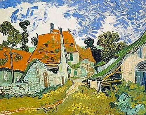 Vincent van Gogh, Dorfstraße in Auvers. 1890 (Gogh,Vincent van,1853-1890,Helsinki,Ateneumin Taidemuseo,Dorf,Häuser,Frankreich,Gogh, Vincent van 1853-1890)