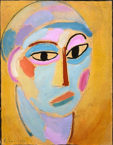Alexej von Jawlensky, Hellgrünes Schauen. (Jawlensky,Alexej von,Christie's Images Ltd,1864-1941,Augen,Frauen, Junge,Frauen,Jawlensky, Alexej von 1864-1941)