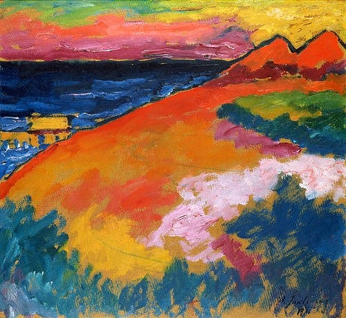 Alexej von Jawlensky, An der Ostsee. 1911 (Jawlensky,Alexej von,1864-1941,Christie's Images Ltd,Öl/Karton,20. Jahrhundert,Expressionismus,Landschaft,meer,küste,landschaft,ufer)