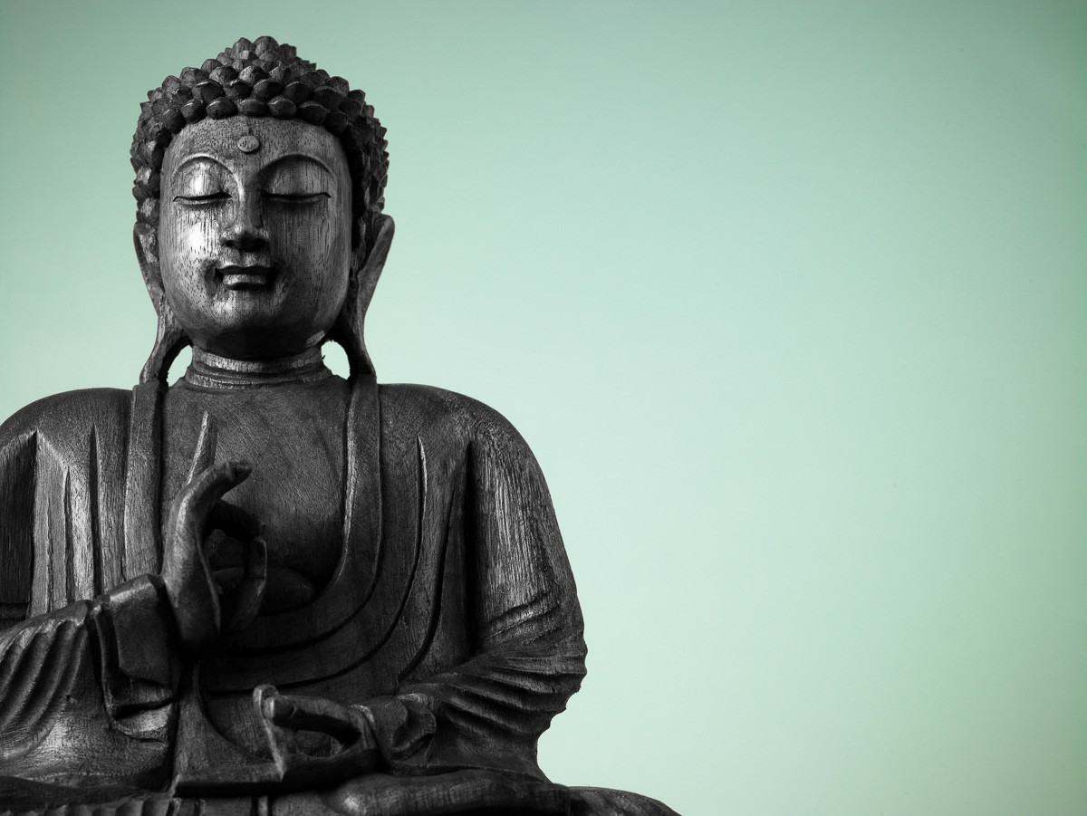 Konfiguration benutzen (Buddha, schlafender Buddha,  Schnitzerei, Skulptur, Religion, Buddhismus, Wunschgröße, Fotografie, Wohnzimmer, Treppenhaus)