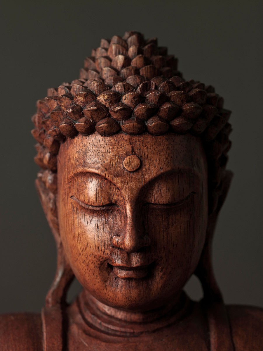 Konfiguration benutzen (Buddha, schlafender Buddha, Kopf, Schnitzerei, Skulptur, Wunschgröße, Fotografie, Wohnzimmer, Treppenhaus)