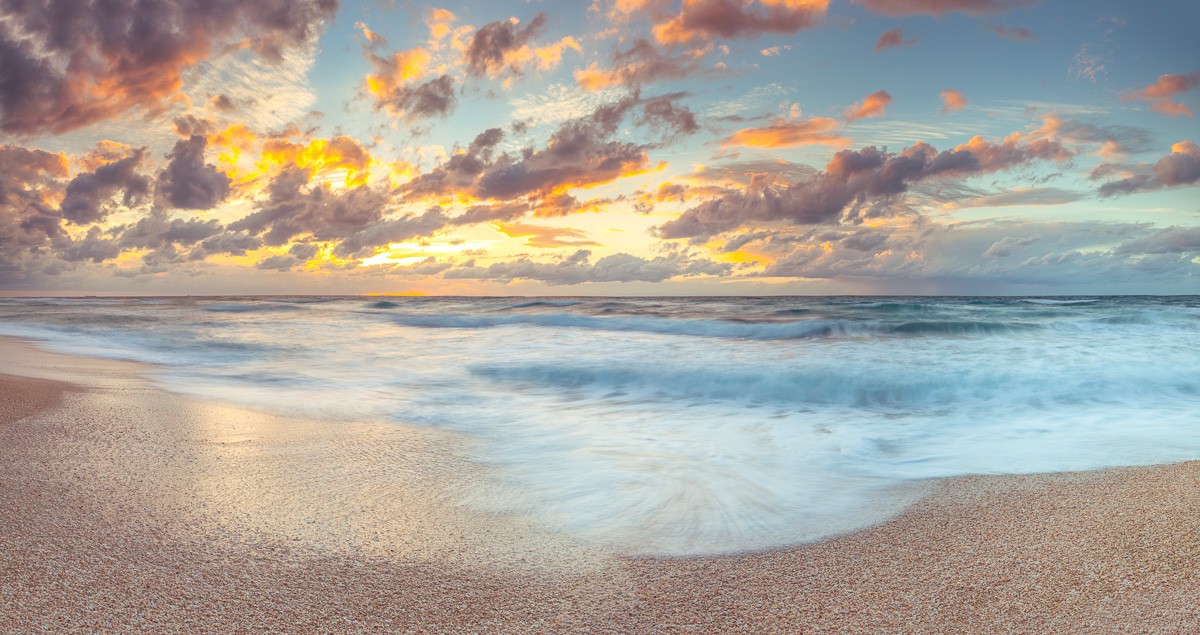 Konfiguration benutzen (Strand, Sand, Totes Meer, Wolken, Israel, Sonnenuntergang, Horizont, Wunschgröße, Fotokunst, Wohnzimmer, Badezimmer, Treppenhaus, bunt)