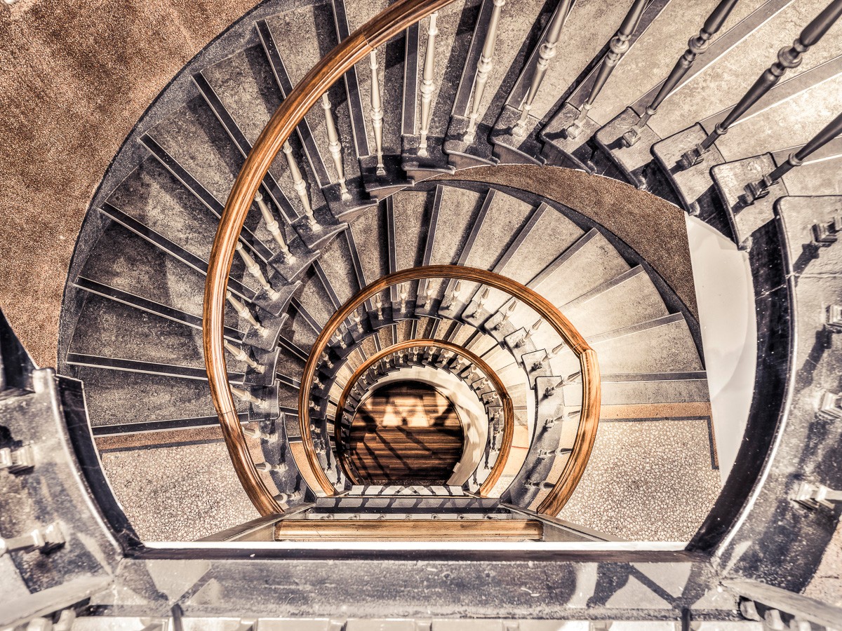 Konfiguration benutzen (Treppenhaus, Architektur, Spirale, Schnecke, Wunschgröße, Fotokunst, Wohnzimmer, Treppenhaus, bunt)