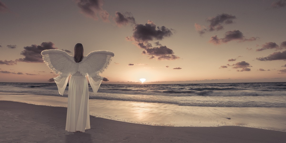 Konfiguration benutzen (Strand, Meer, Sonnenuntergang, Horizont, Engel, mystisch, Wunschgröße, Fotokunst, Wohnzimmer, Schlafzimmer, Treppenhaus, bunt)
