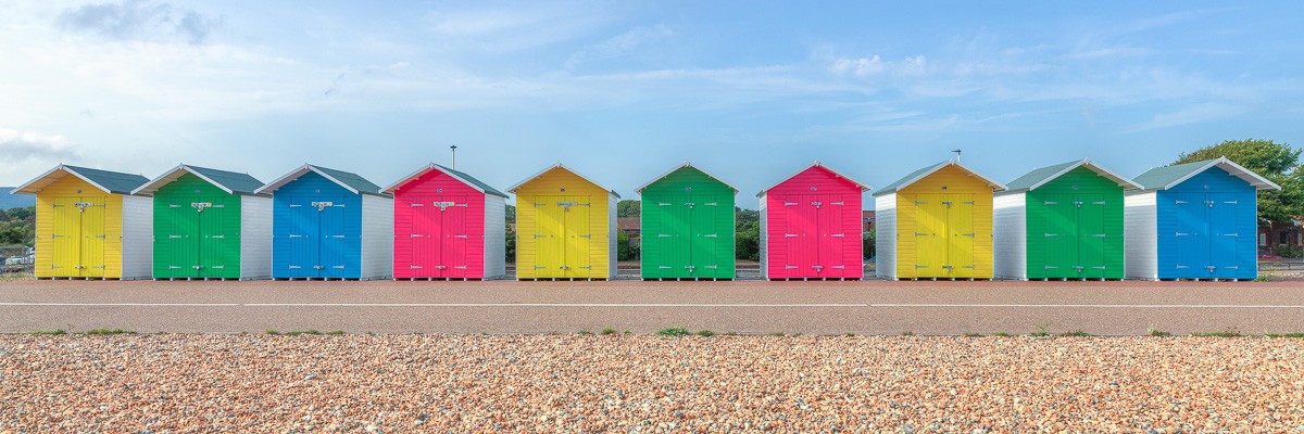 Konfiguration benutzen (Strand, Strandhütten, Häuser, maritim, Sussex, England, Urlaub, Wunschgröße, Fotografie, Wohnzimmer, Treppenhaus, bunt)
