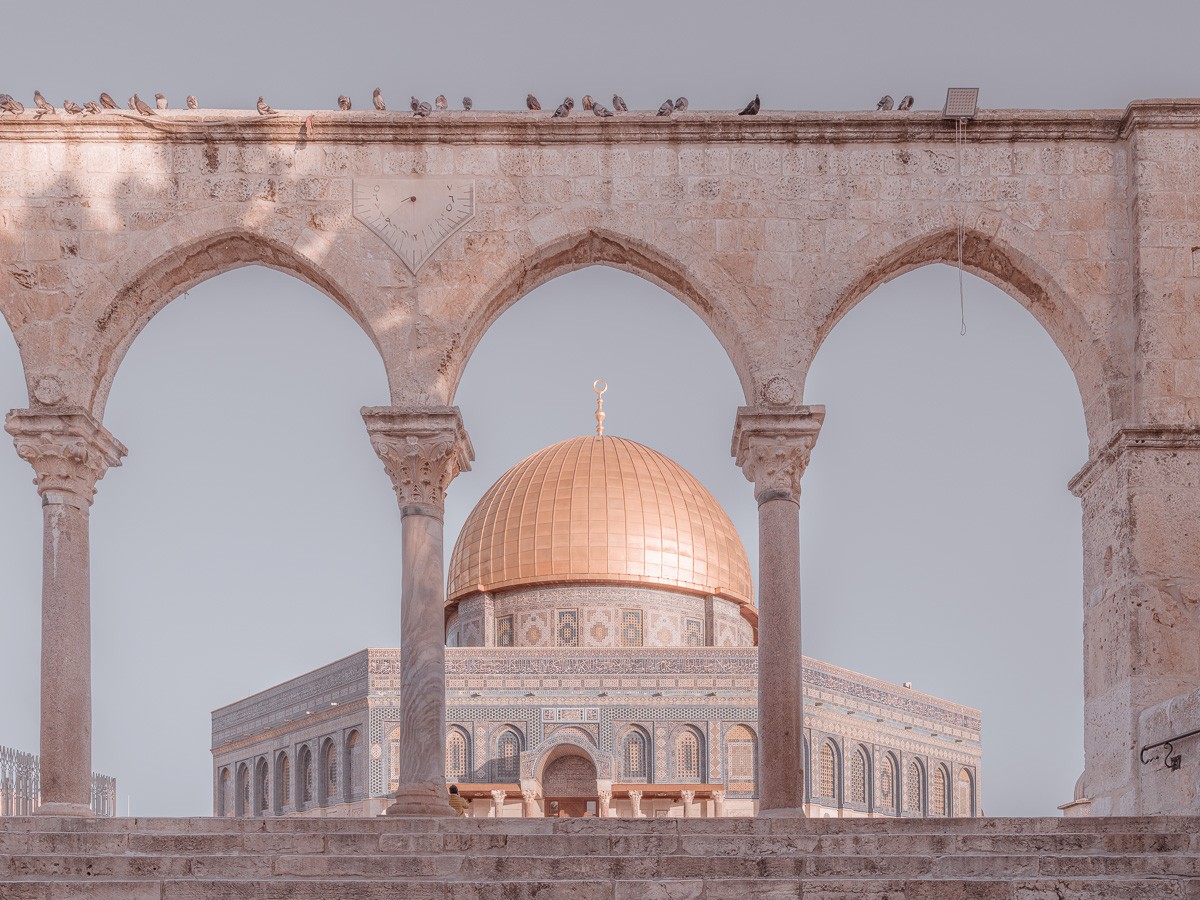 Konfiguration benutzen (Architektur, Kuppelbau, historisch, Moschee, Israel, Tempelberg, Religion, Islam, Spitzbögen, orientalisch,  Wunschgröße, Fotografie, Wohnzimmer, Treppenhaus, bunt)