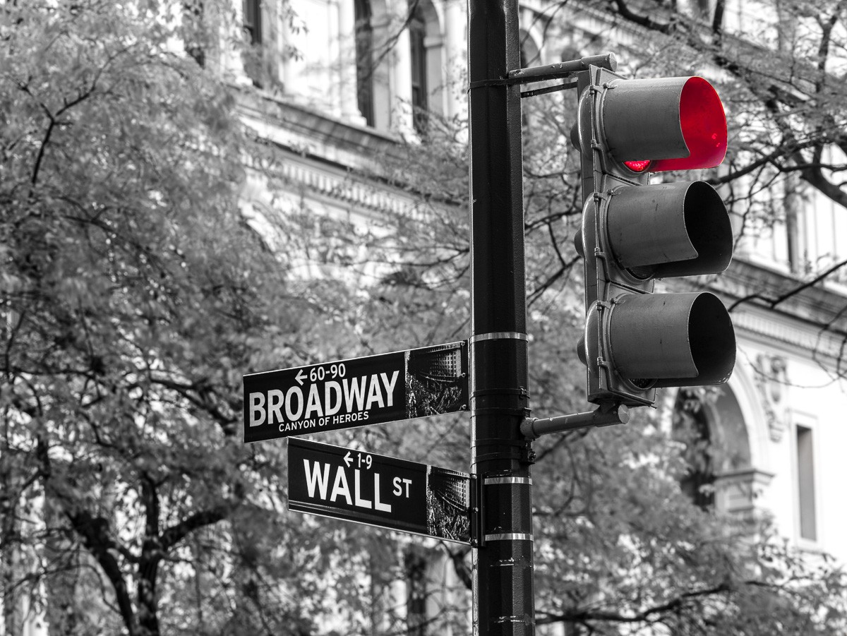 Konfiguration benutzen (Großstädte, Metropole, New York, Wegweiser, Broadway, Ampel, Colorspot, Wunschgröße, Fotokunst, Wohnzimmer, Treppenhaus, schwarz/weiß/rot)