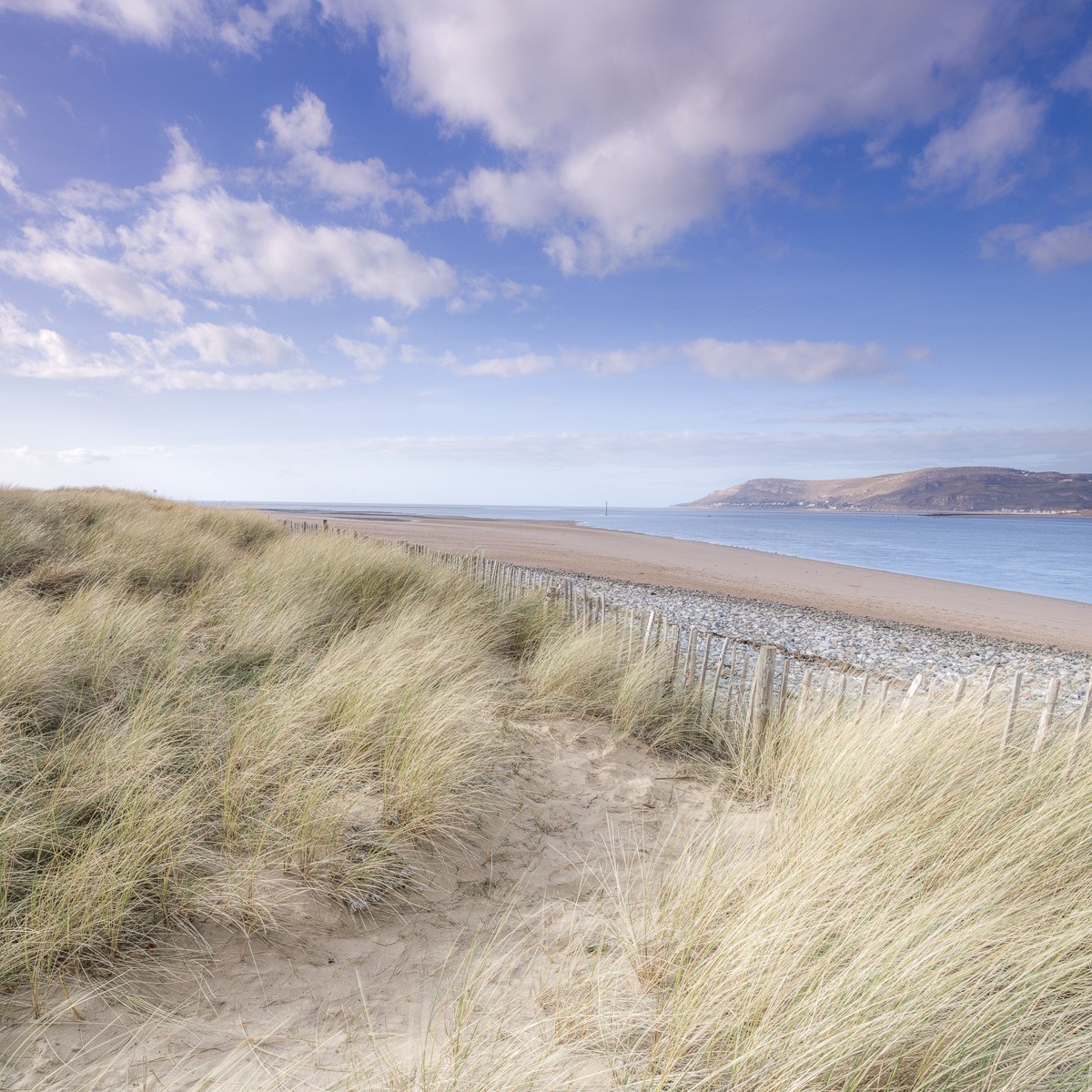 Konfiguration benutzen (Meer, Küste, Wales, Dünen, Dünengras, Horizont, maritim, Meeresbrise, Wunschgröße, Fotokunst, Wohnzimmer, Treppenhaus, bunt)