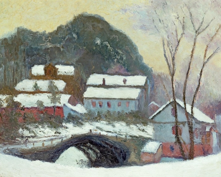 Claude Monet, Winterladschaft (Brücke,Jahreszeiten,Kunst,Landschaft,Winter,Impressionismus,Schnee,Französische Kunst)