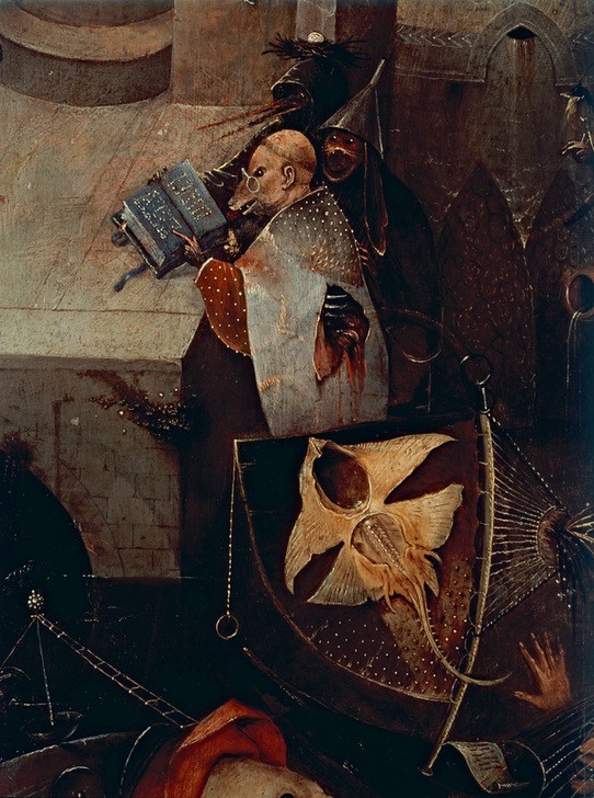 Hieronymus Bosch, Die Versuchung des heiligen Antonius (Heilige,Altar,Fabelwesen,Triptychon,Dämon,Eremit,Versuchung,Phantastische Kunst,Niederländische Kunst)