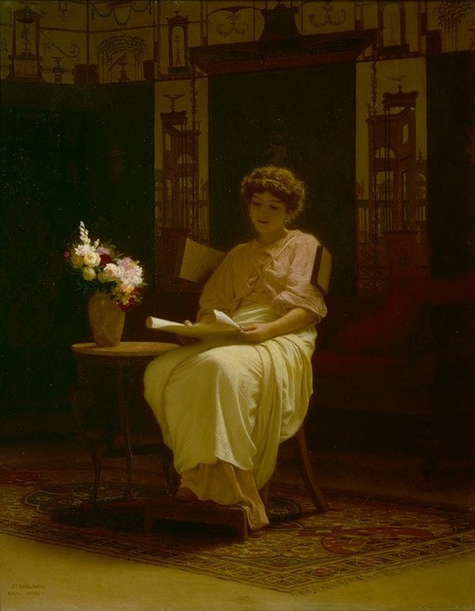 Stepan Wladislawowitsch Bakalowitsch, Junge Römerin (Frau,Geschichte,Portrait,Salonmalerei,Russische Kunst,Alltagskultur,Römisches Reich)