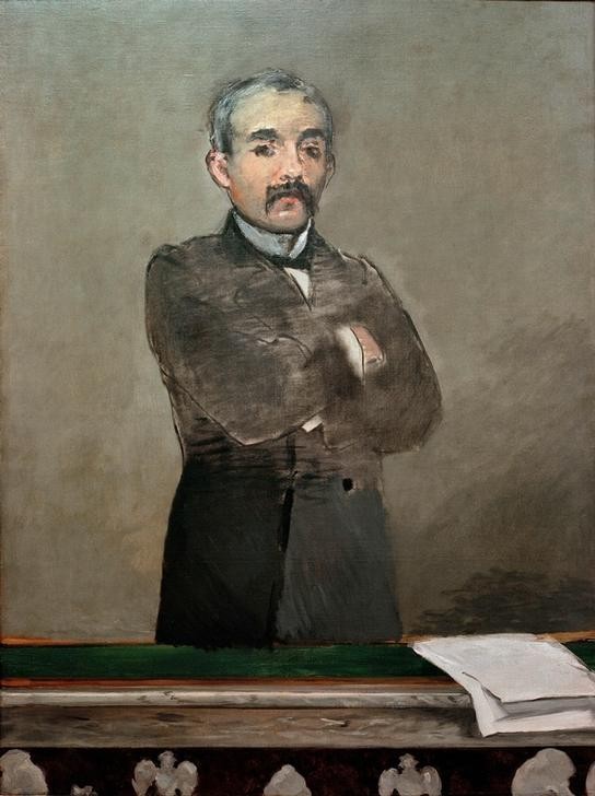 Edouard Manet, Bildnis Clemenceau (Geschichte,Mann,Politiker,Politik,Portrait,Französische Kunst,Person)