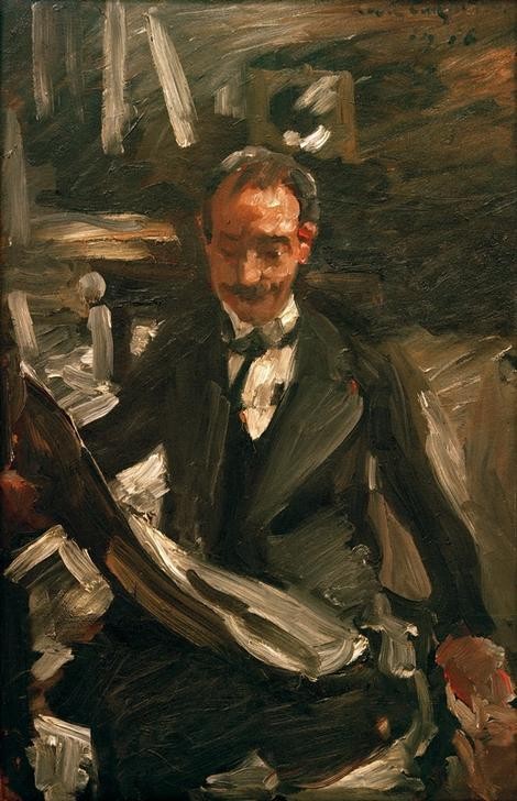 Lovis Corinth, Der Kunstfreund (Deutsche Kunst,Kunstsammler,Kunst,Mann,Impressionismus,Portrait)