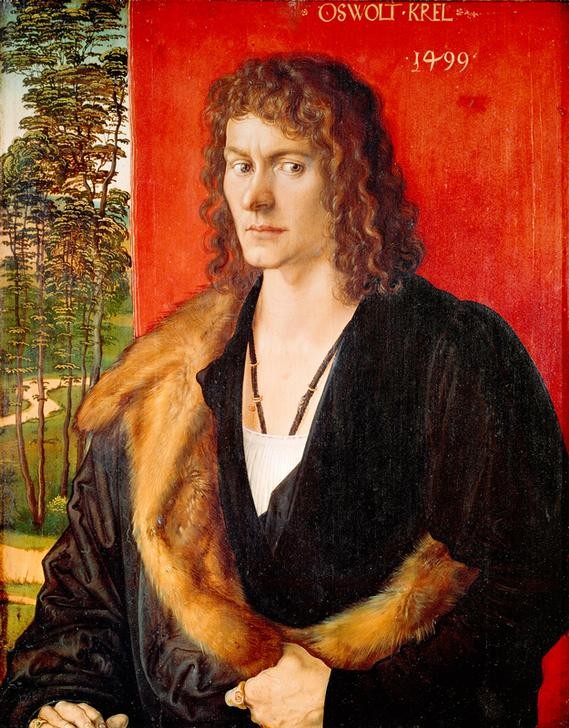 Albrecht Dürer, Portrait of Oswolt Krel (Renaissance,Portrait)