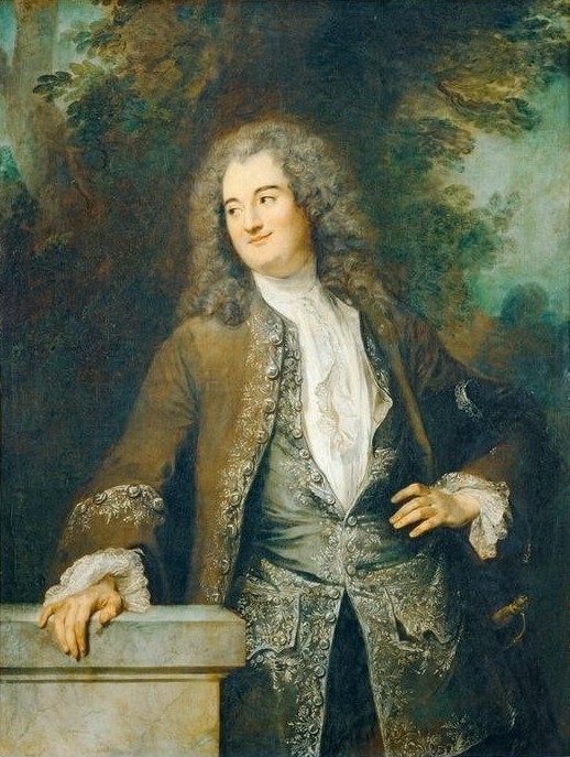 Jean-Antoine Watteau, Portrait of a nobleman (Portrait, Edelmann, Aristokrat, vornehm, Eleganz, Mode, Rokoko, Wohnzimmer,  Klassiker, Wunschgröße)