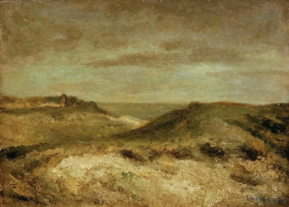 James Ensor, Dünen (Küste,Kunst,Landschaft,Meteorologie,Wetter,Wolke,Meer,Impressionismus,Düne,Belgische Kunst,Schlechtes Wetter,Nimbus (Wolke),Signatur)