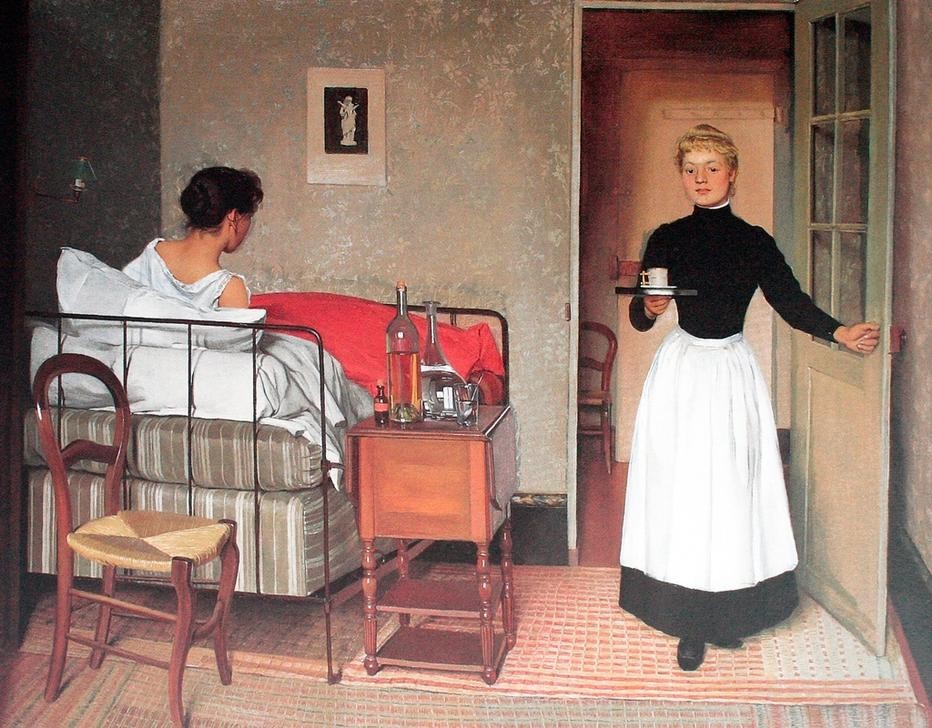 Felix Vallotton, the patient (Arztpraxis, Wohnzimmer, Wunschgröße,  Klassische Moderne, Nabis, Post-Impressionismus)