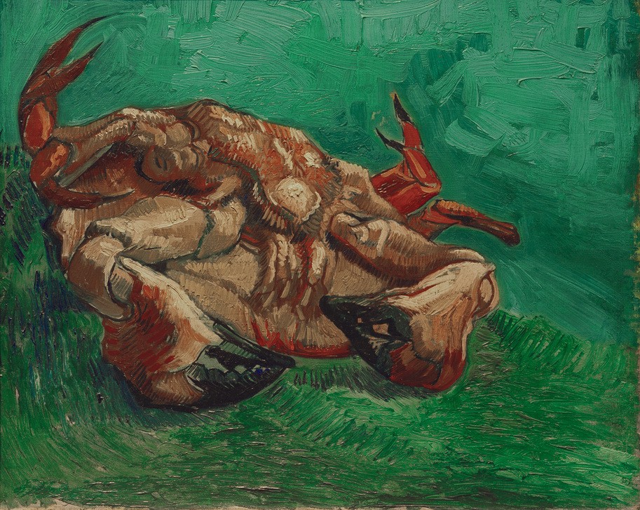Vincent van Gogh, Auf dem Rücken liegender Krebs (Kunst,Zoologie,Impressionismus,Stillleben,Krebs (Tier),Niederländische Kunst,Tier,Schalentiere,Krebstiere)