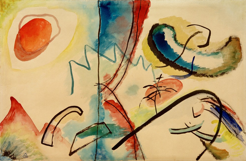 Wassily Kandinsky, Ohne Titel (Improvisation) (Kunst,Expressionismus,Der Blaue Reiter,Abstrakte Kunst,Russische Kunst,Abstraktion,Farbigkeit)