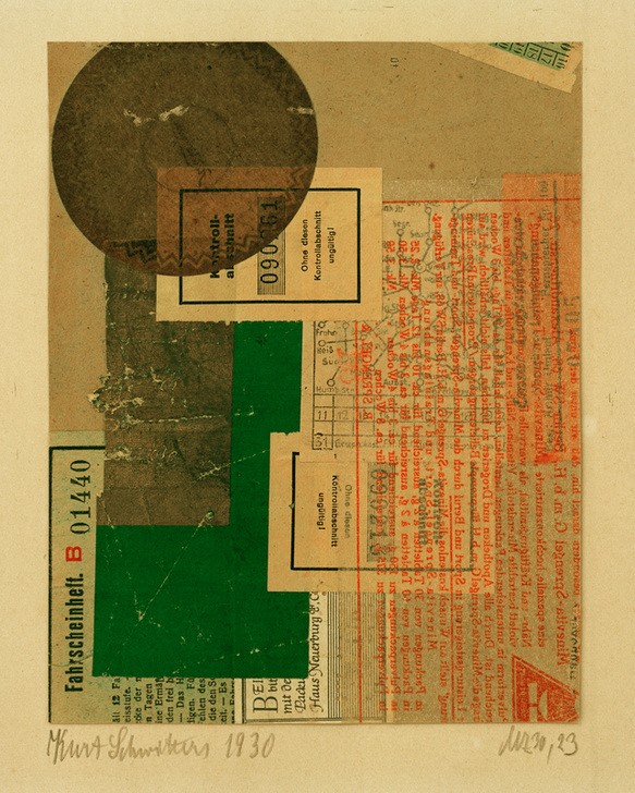 Kurt Schwitters, Mz 30,23 (Abstraktion, Collage, Fahrscheine, Papierschnipsel, Dadaismus, Klassische Moderne, Merzbilder,  Wohnzimmer, Wunschgröße,)