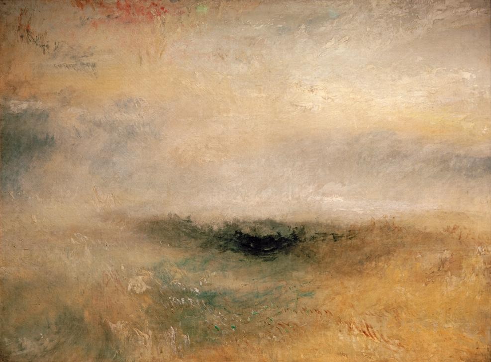 JOSEPH MALLORD WILLIAM TURNER, Seascape with Storm coming on (Kunst,Landschaft,Meteorologie,Meer,Englische Kunst,Romantik,Abstraktion,Sturm)