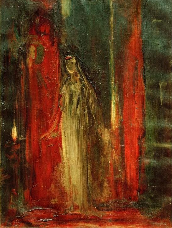 Gustave Moreau, Lady Macbeth (Frau,Literatur,Szene,Theater,Symbolismus,Französische Kunst,Schauspiel,Person)