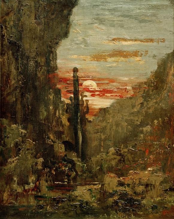 Gustave Moreau, Hercule et l’Hydre de Lerne (Mythologie,Symbolismus,Fabelwesen,Studie,Französische Kunst,Hydra,Entwurf,Griechisch-Römische Mythologie)