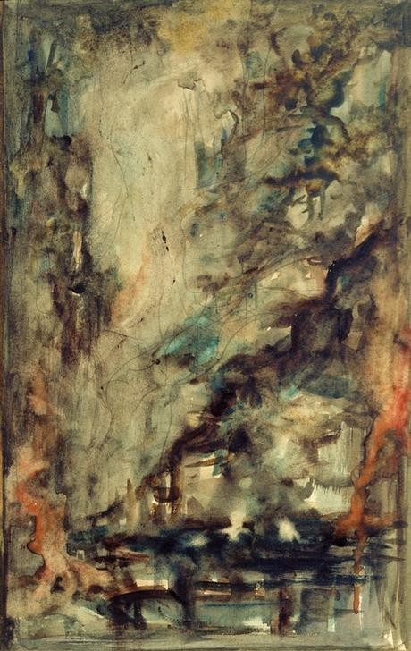 Gustave Moreau, Esquisse (pour ‘les deux aventuriers et le talisman' (?) ) (Kunst,Symbolismus,Studie,Französische Kunst)