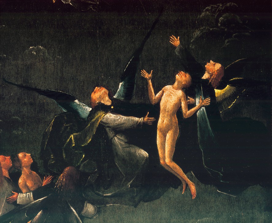 Hieronymus Bosch, Der Aufstieg in das himmlische Paradies (Christentum,Engel,Religion,Seele,Selige,Himmelfahrt,Phantastische Kunst,Niederländische Kunst,Leben Nach Dem Tode,Schweben,Unsterblichkeit,Jenseitsvorstellungen)