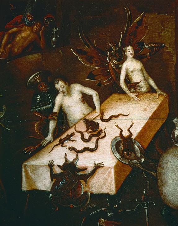 Hieronymus Bosch, Die Hölle (Jüngstes Gericht,Verdammte,Hölle,Phantastische Kunst,Niederländische Kunst)