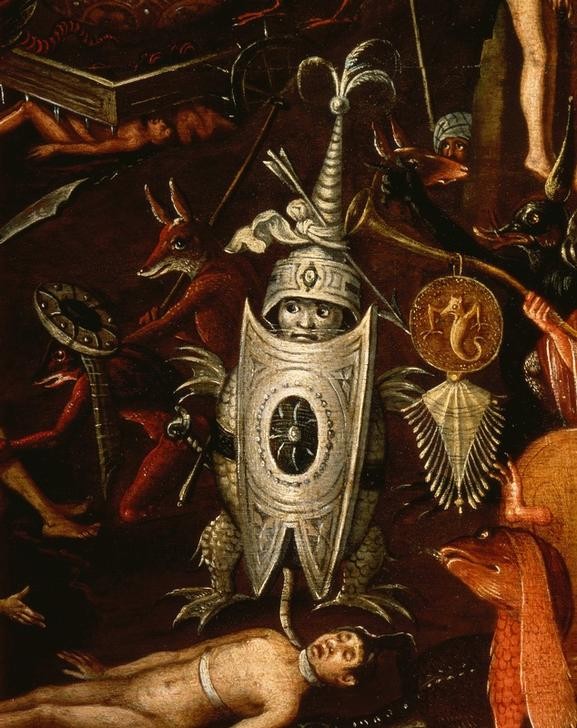 Hieronymus Bosch, Die Hölle (Dämon,Jüngstes Gericht,Verdammte,Hölle,Phantastische Kunst,Niederländische Kunst)