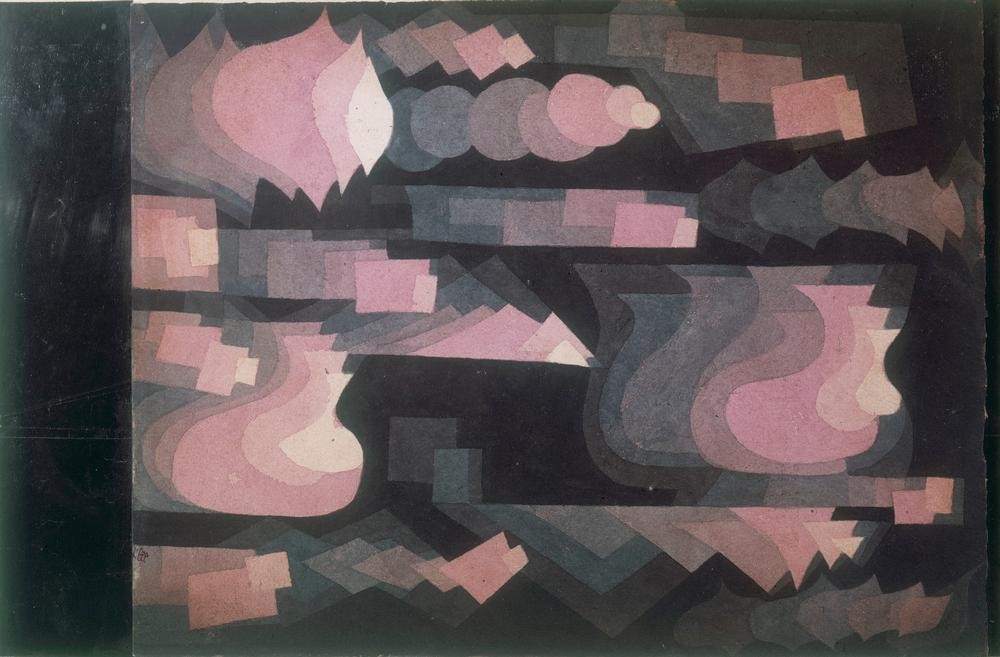 Paul Klee, Fuge in Rot (Deutsche Kunst,Musik,Kubismus,Allegorie,Schweizerische Kunst,Rot,Fuge,Farbe)