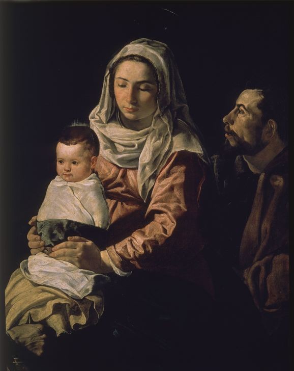 Diego Rodriguez de Silva y Velasquez, Adoration of the Magi (Familie,Kind,Mädchen,Textil,Mutter,Heilige Drei Könige (Neues Testament),Knabe,Betttuch,Tuch)