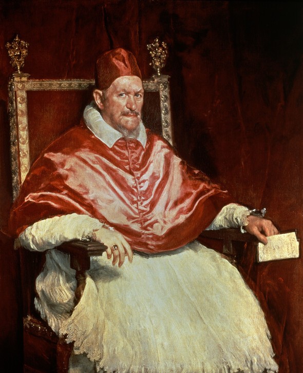 Diego Rodriguez de Silva y Velasquez, Innocent X (Geistlicher,Brief,Figurine,Kleriker,Papst,Klerus,Portrait,Thron,Figur,Statuette)