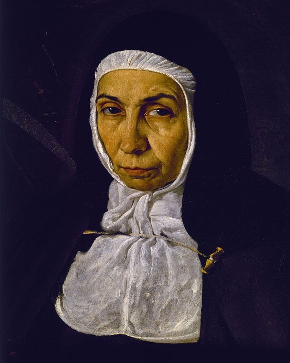 Diego Rodriguez de Silva y Velasquez, The Venerable Mother Jerónima de la Fuente (Barock,Portrait,Nonne,Andachtsbild,Kultbild)